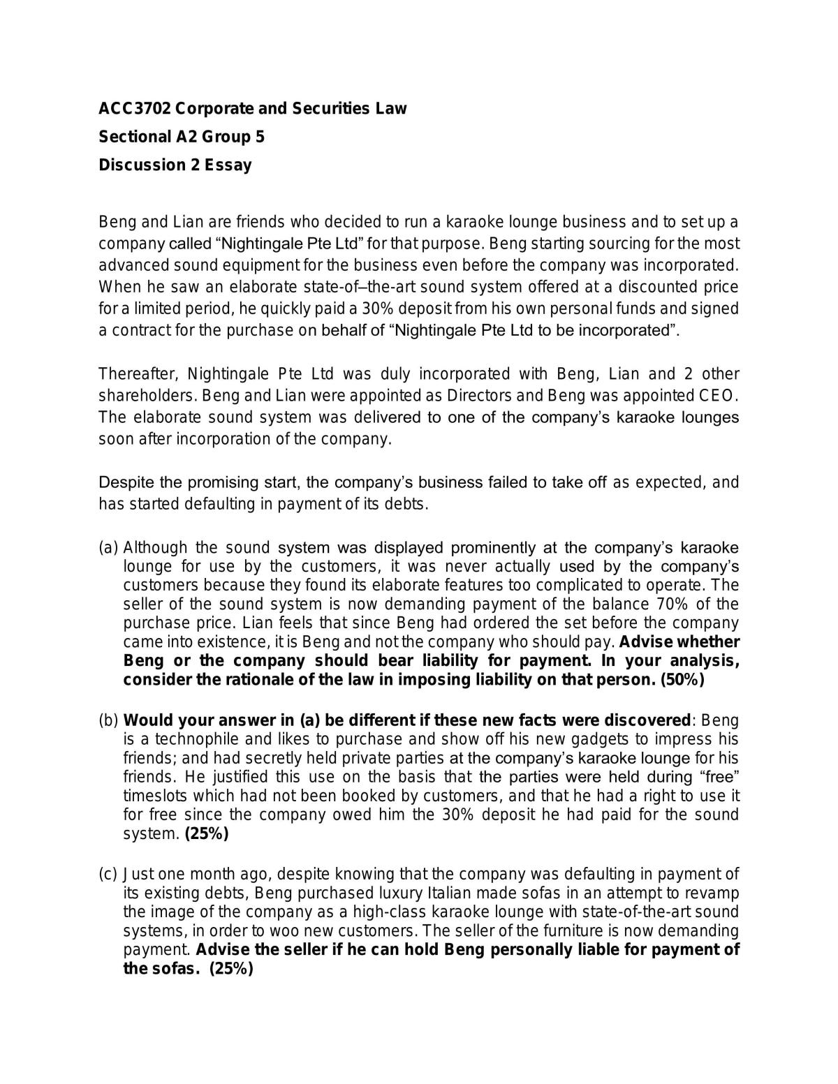 ACC3702 Essay Assignment - Page 1