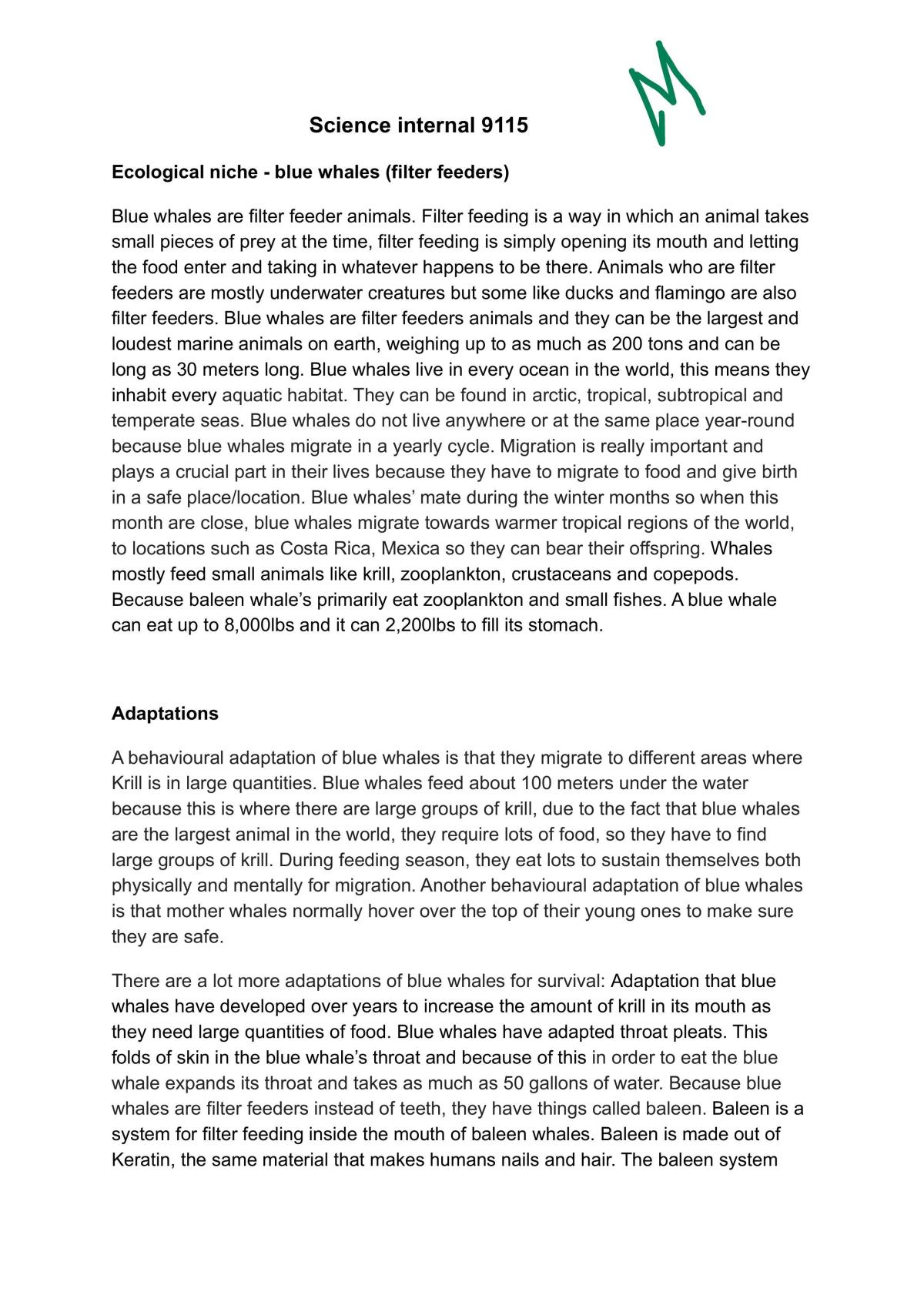 Achievement Standard 9115 v2 - Animals - Page 1