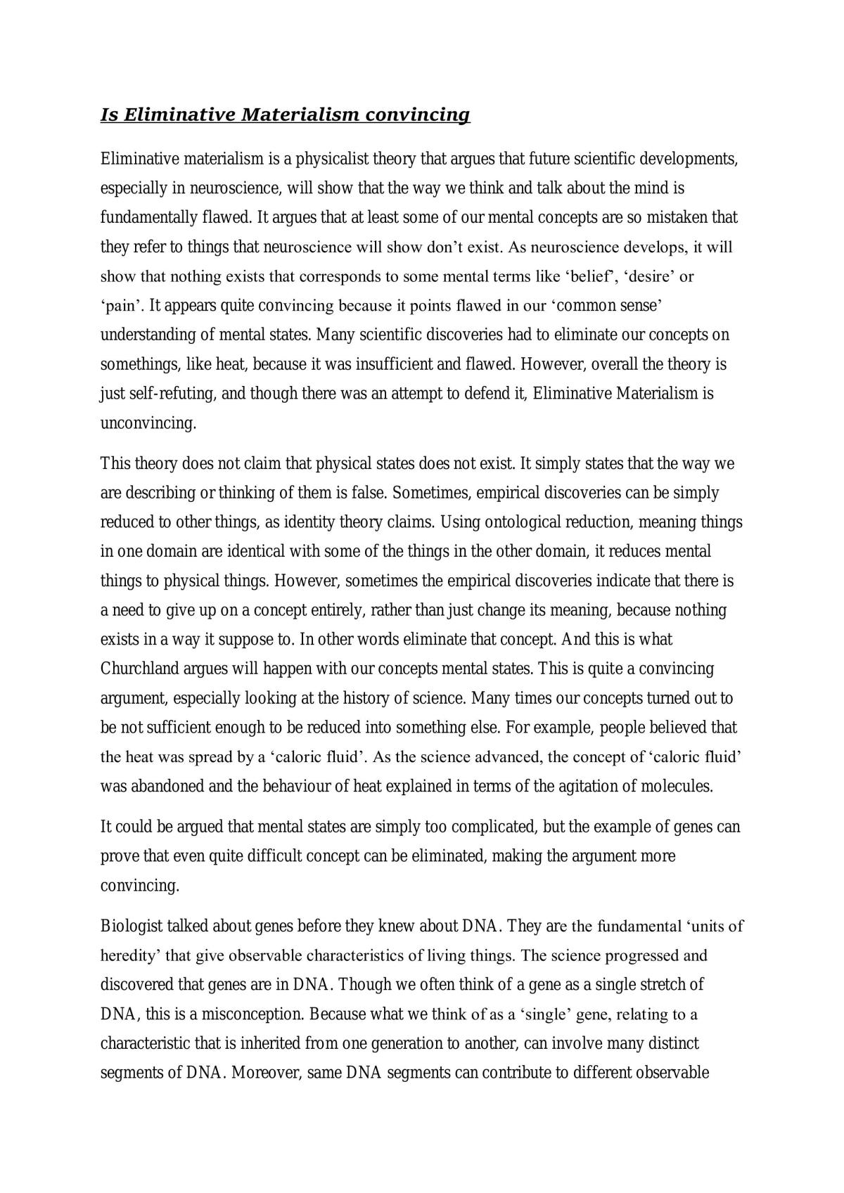 AQA A-Level Philosophy essays  - Page 1