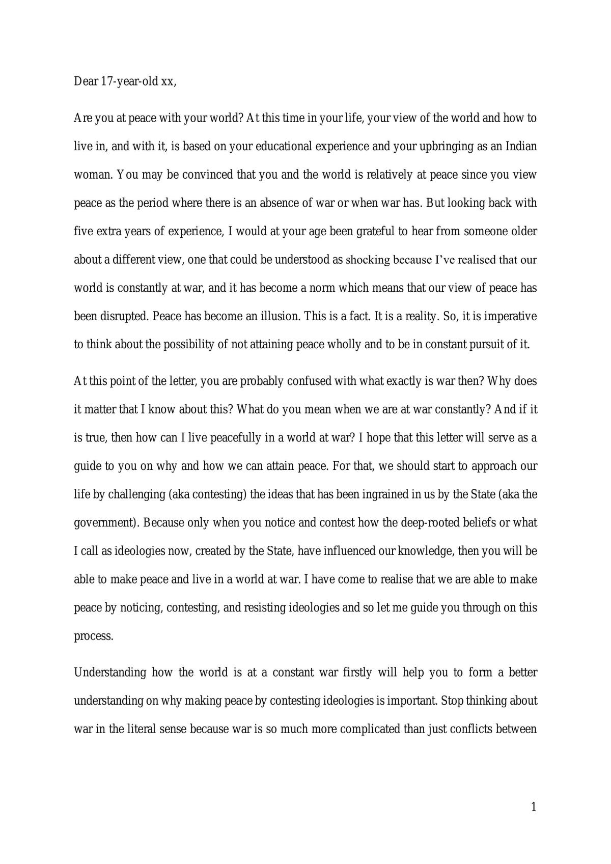 Final Essay - Page 1