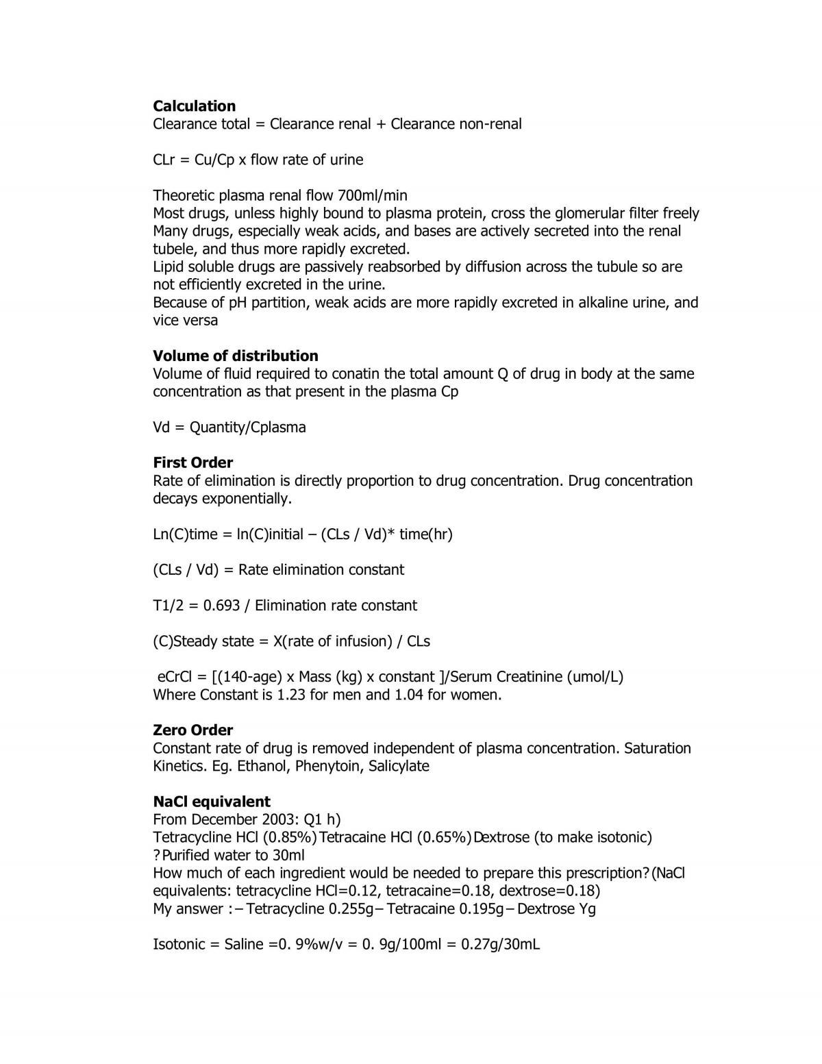 UQ Phrm1020  Pharmacy - Data Analysis & Professional Practice Notes - Page 1
