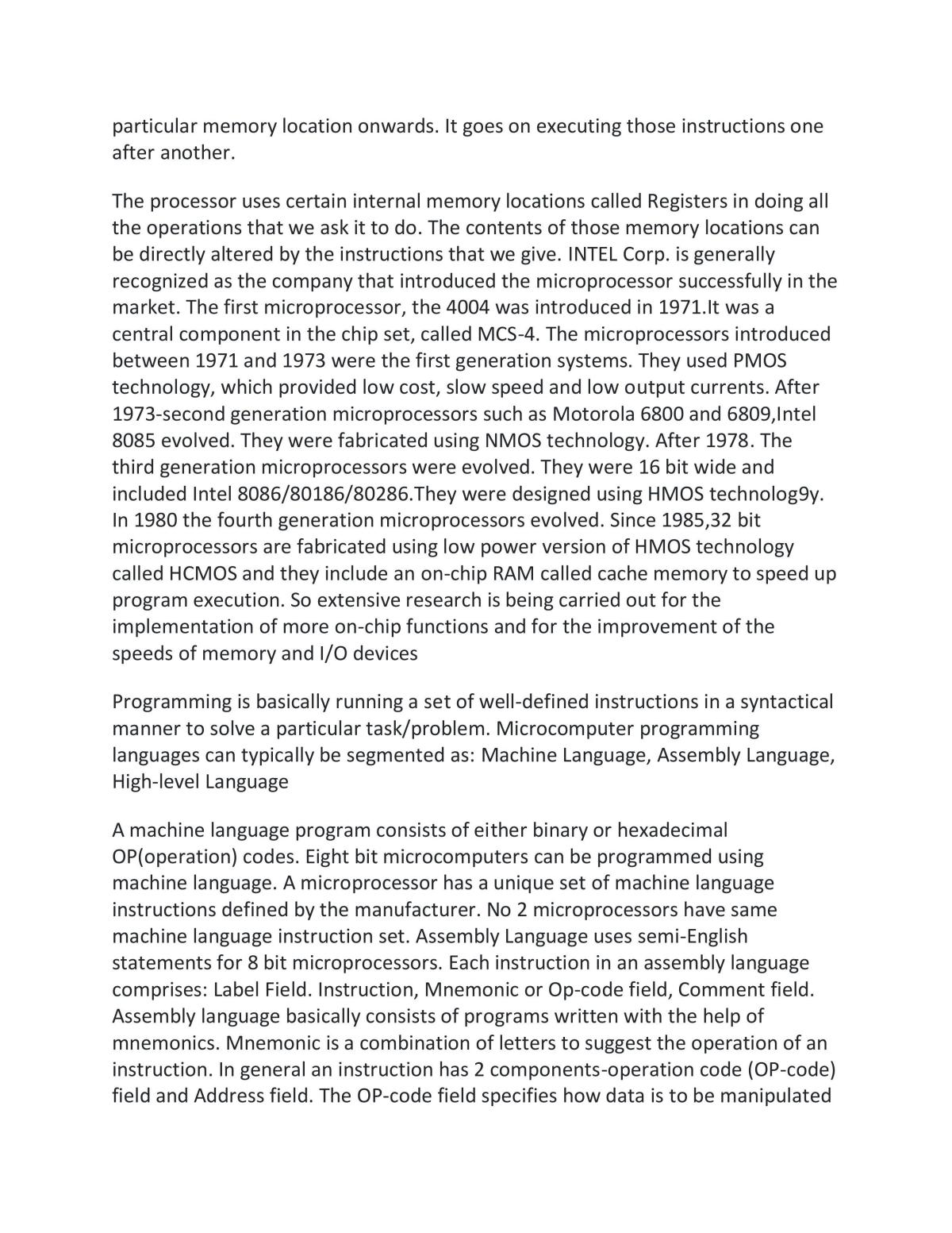 Microprocessor Simulator essay - Page 2