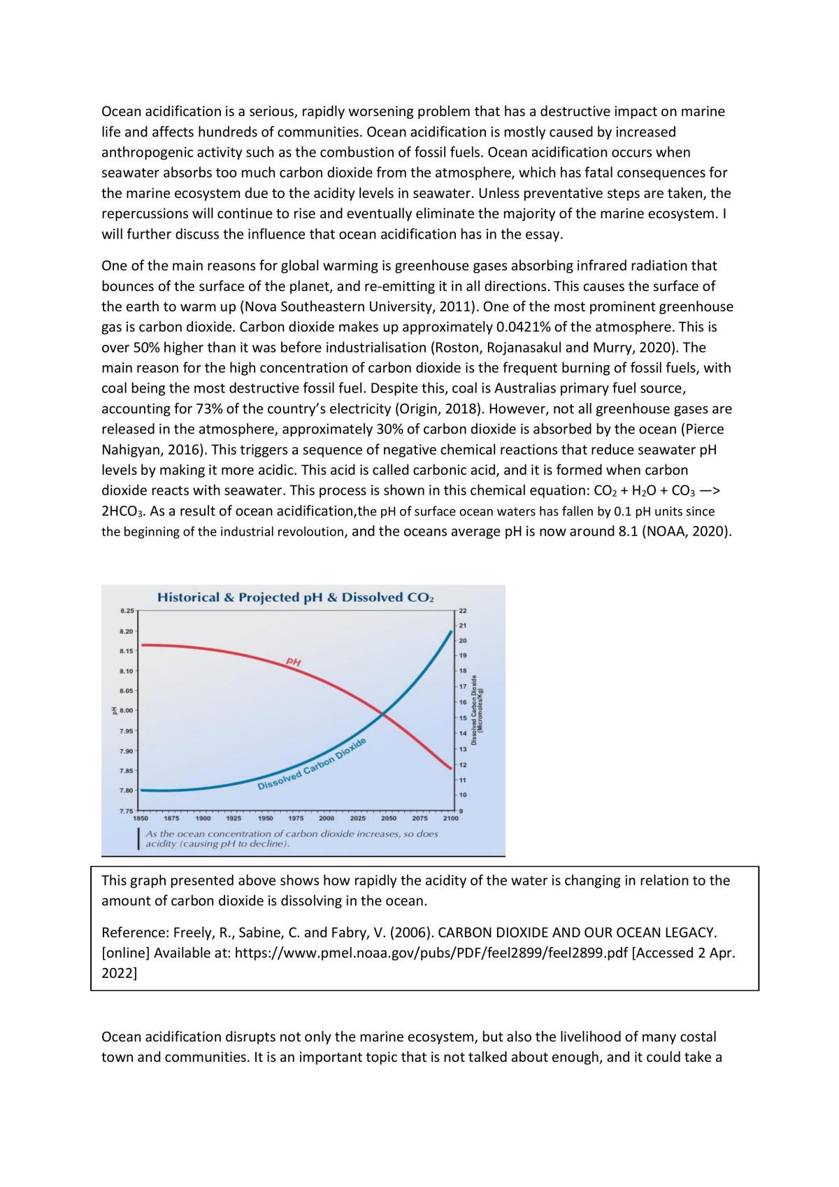 Ocean Acidification - SHE task - Page 1