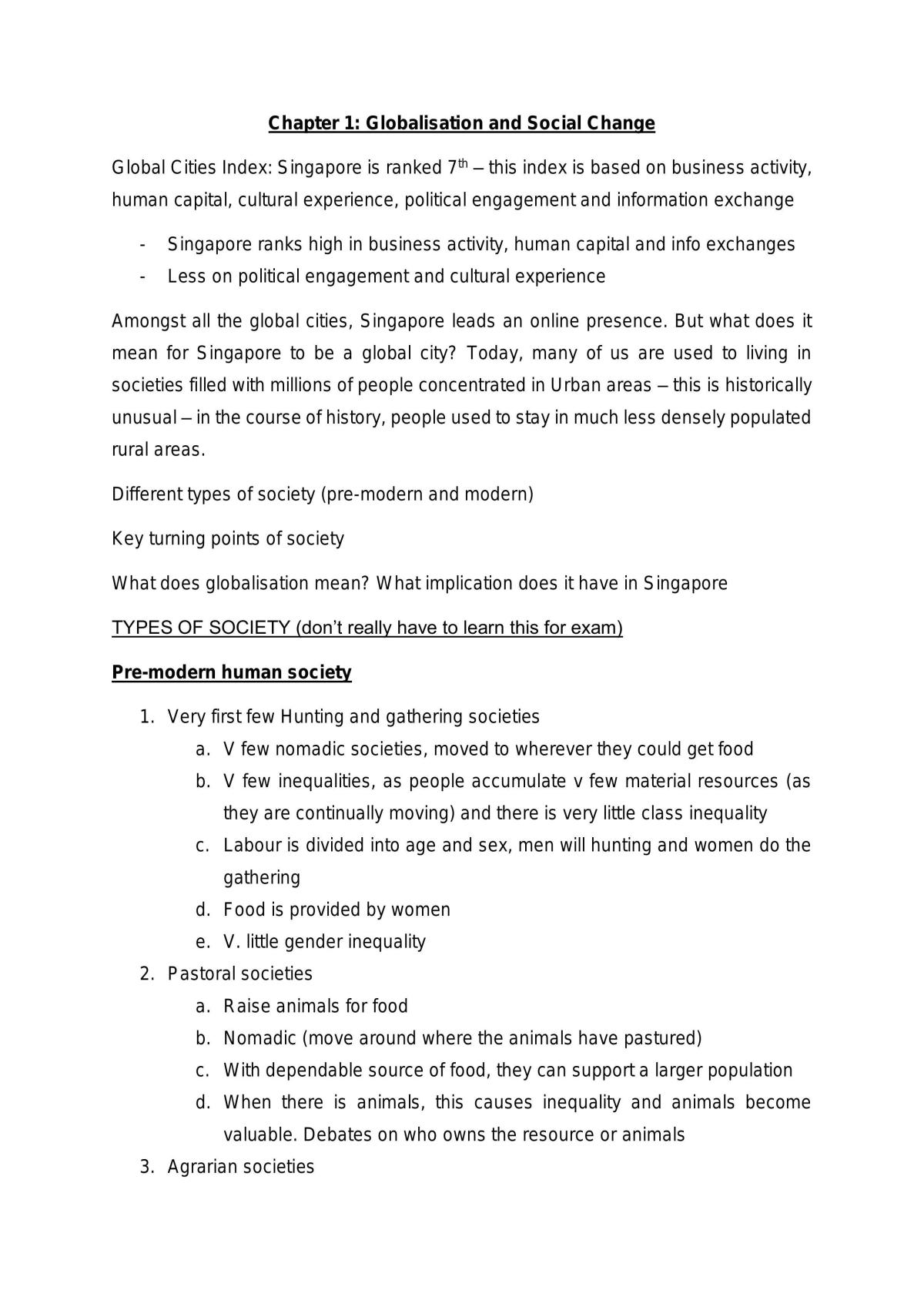 GES1028 Singapore Society Complete Notes - Page 1