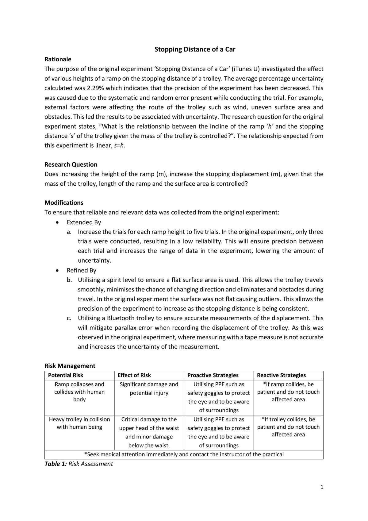 Student Experiment IA2 - Page 1