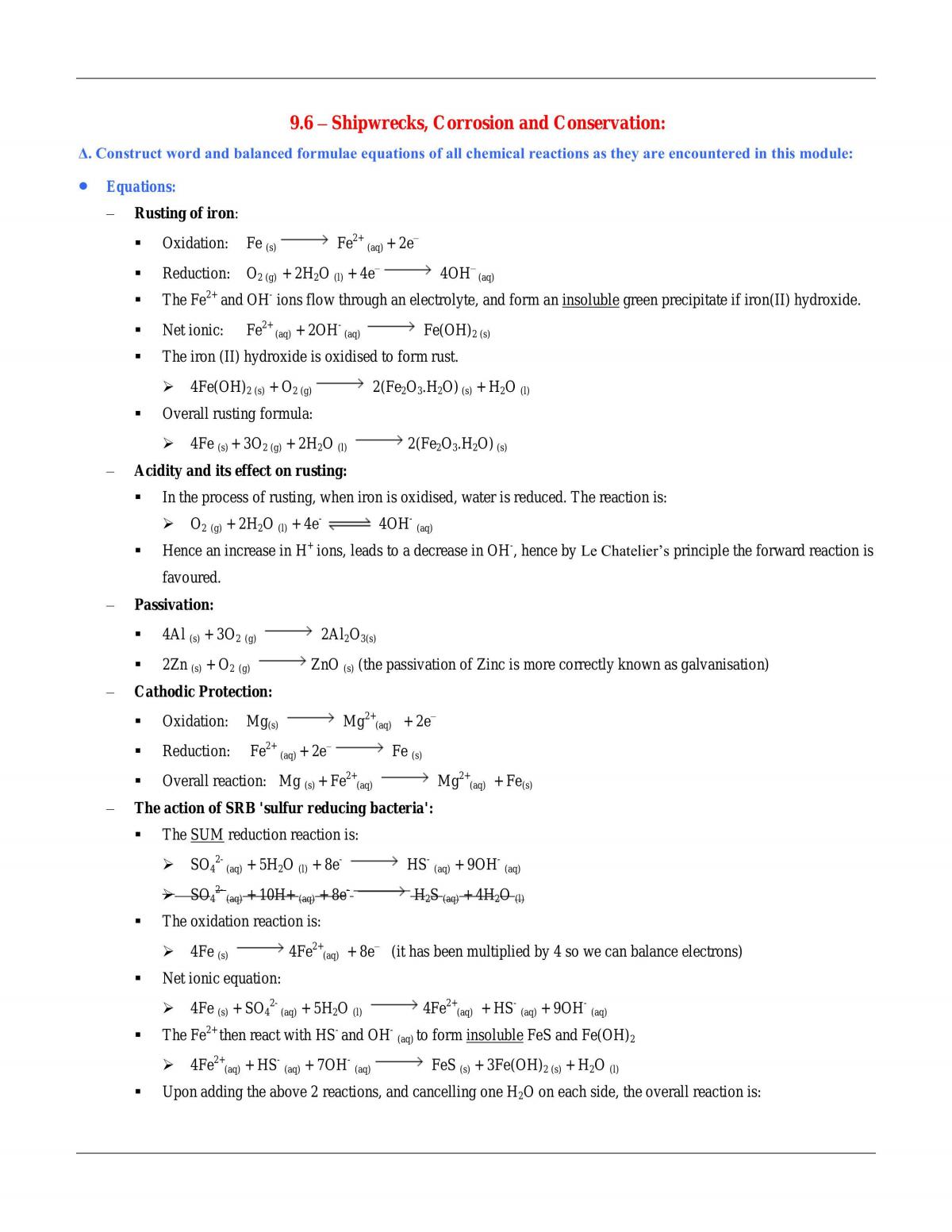 Shipwrecks, Corrosion and Conservation Notes - Page 1