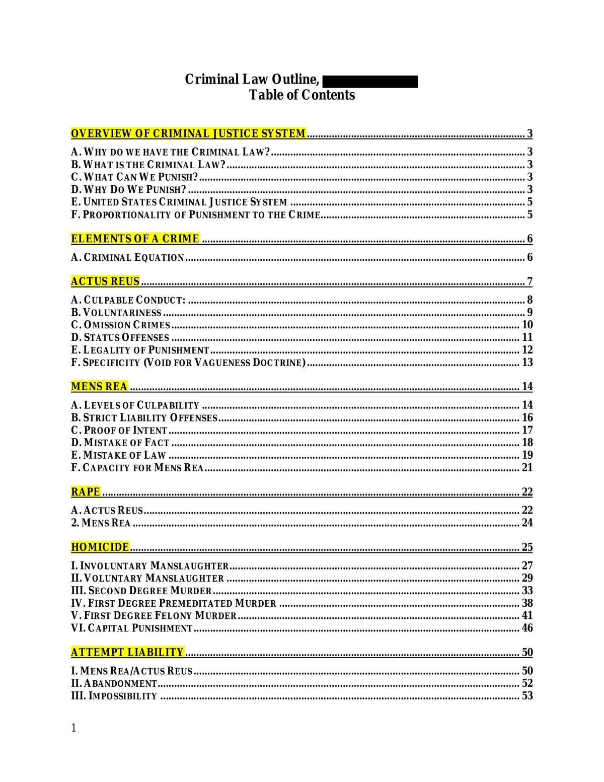 Criminal Law Complete Study Notes - Page 1