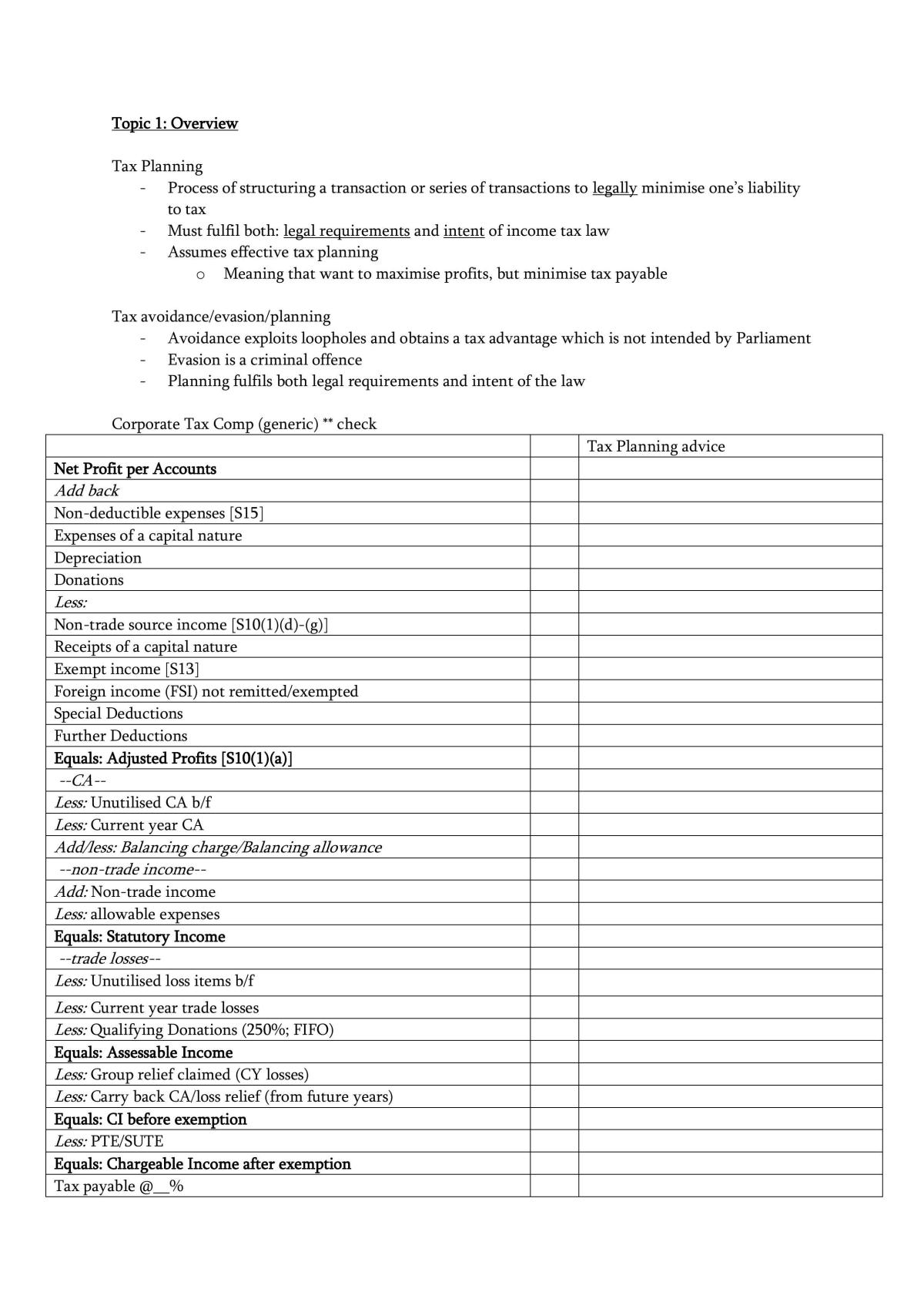 Advance tax complete notes - Page 1