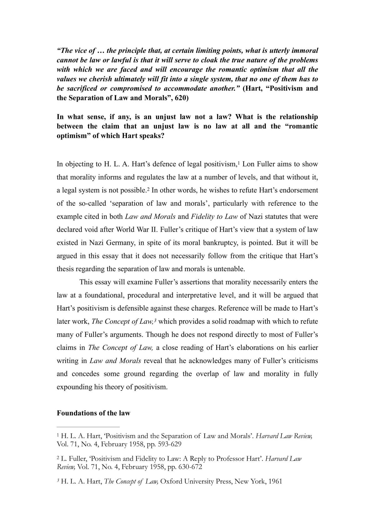 Philosophy of Law Essay - Page 1
