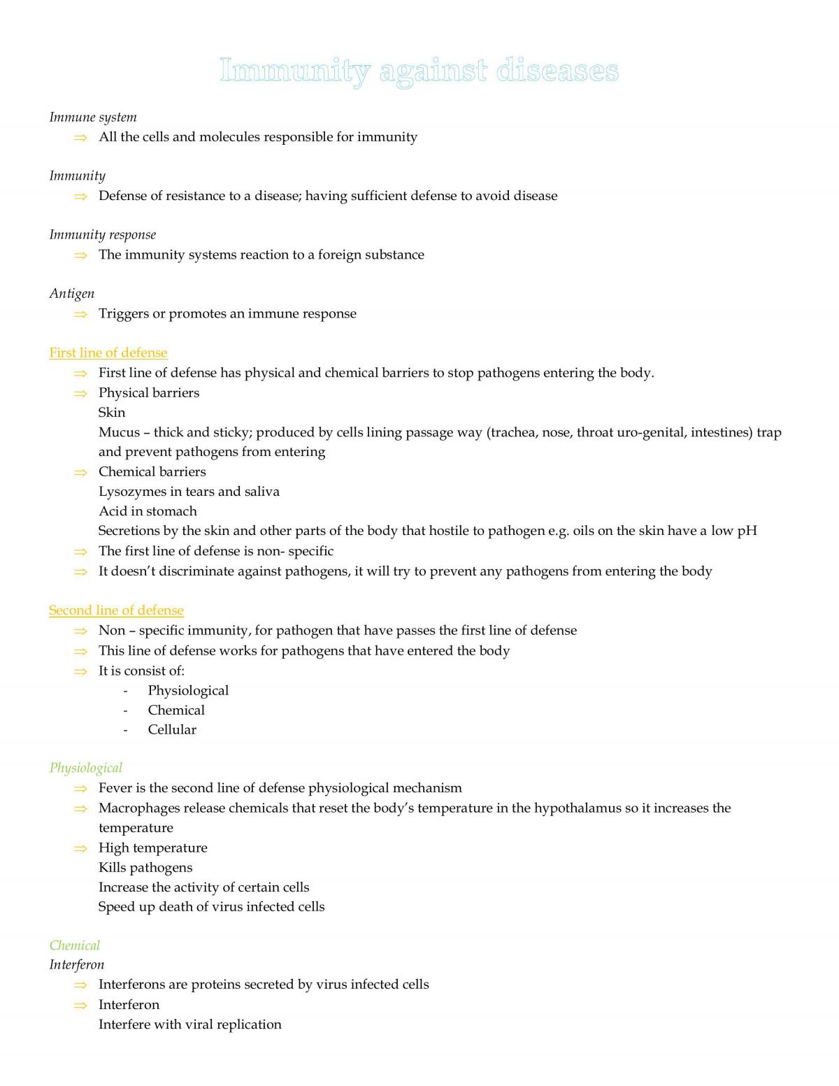 Full Study Notes of Infections & Disease - Page 1