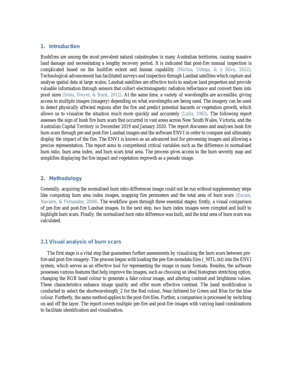 Assessing Burn Scars Using Satellite Imagery - Page 1
