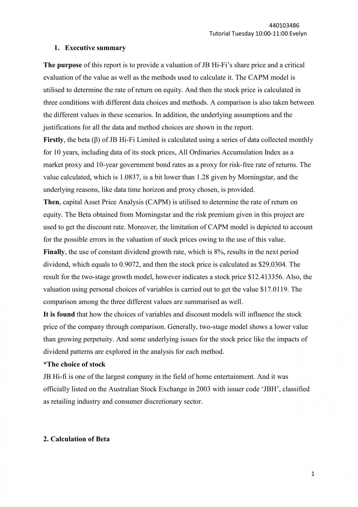 FINC2011 Assignment (HD) - Page 1