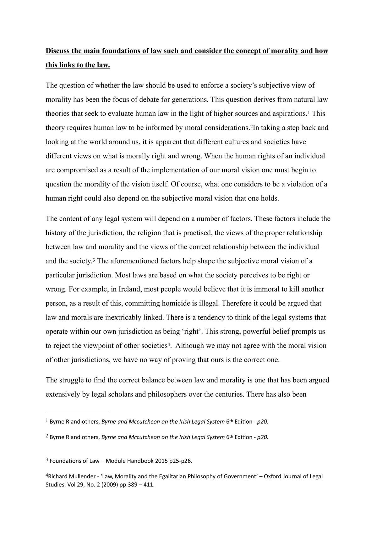 Foundations of Law Essay - Page 1