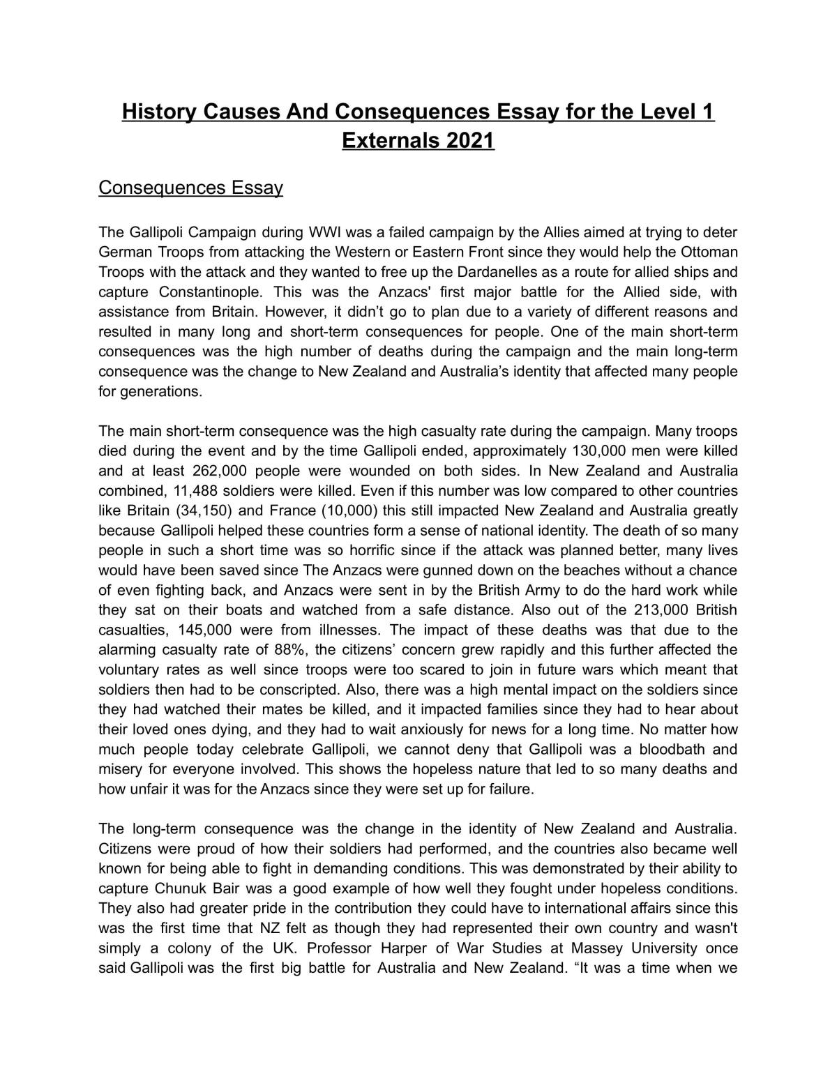 History AS 91005- Excellence Level - Page 1