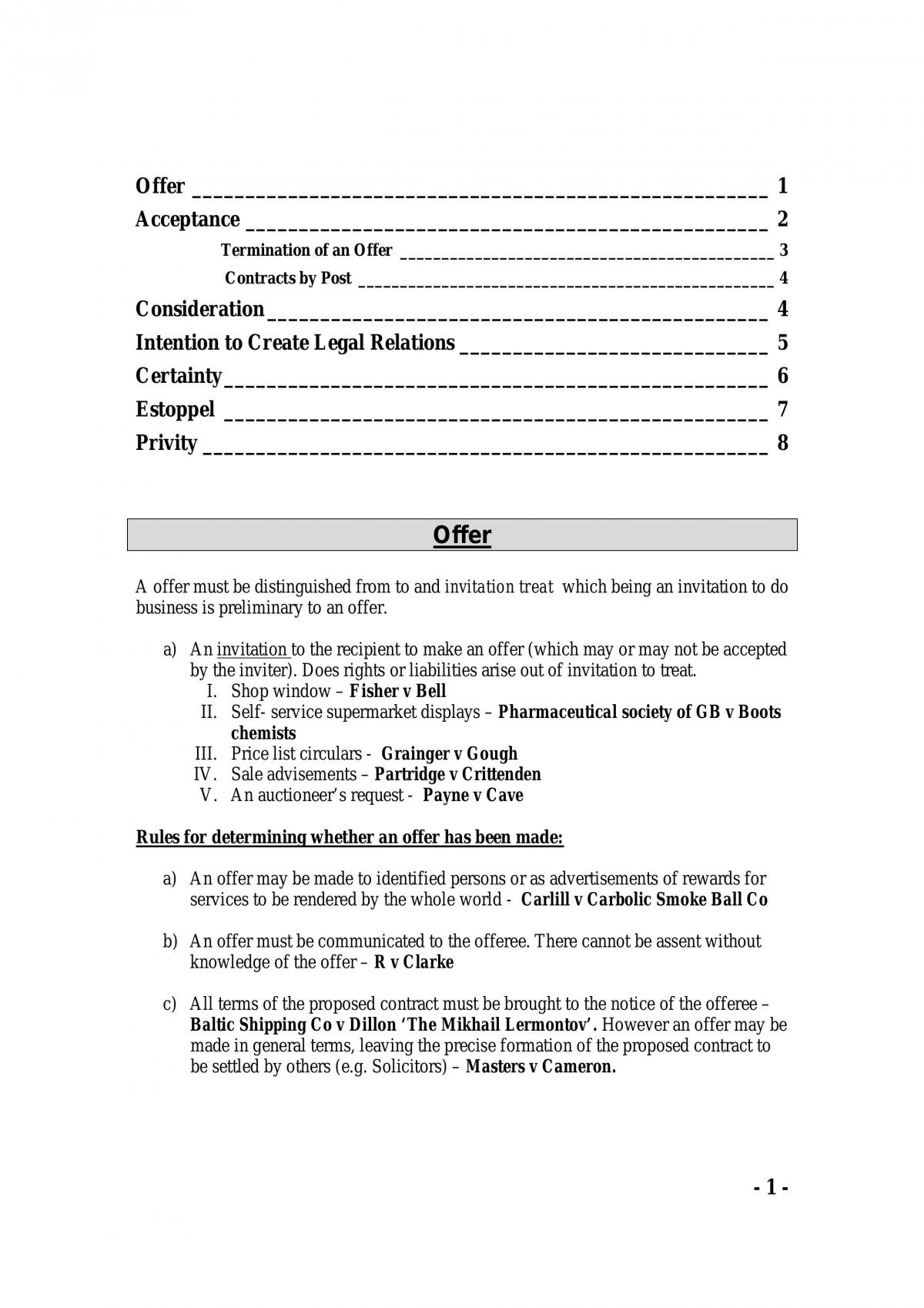 Contracts 1 Notes - Case/Ratio - Page 1