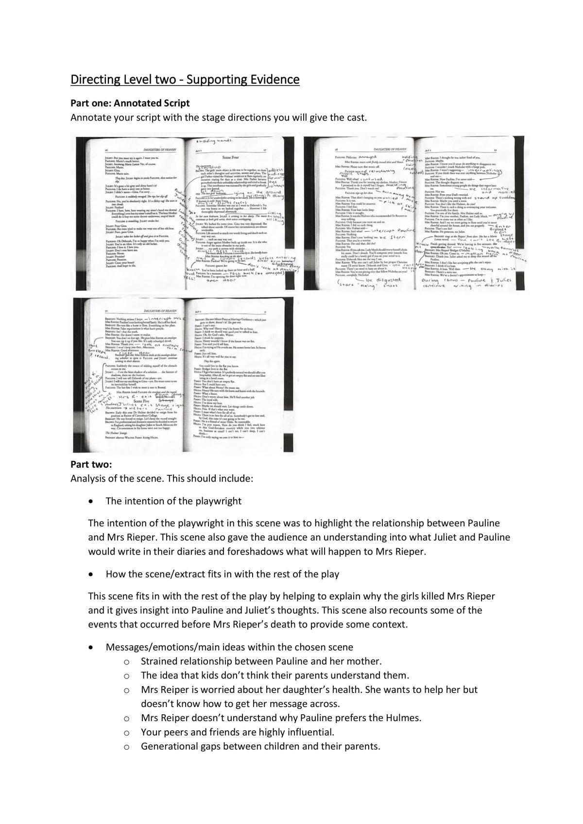Drama Directing internal - AS91221 - Page 1
