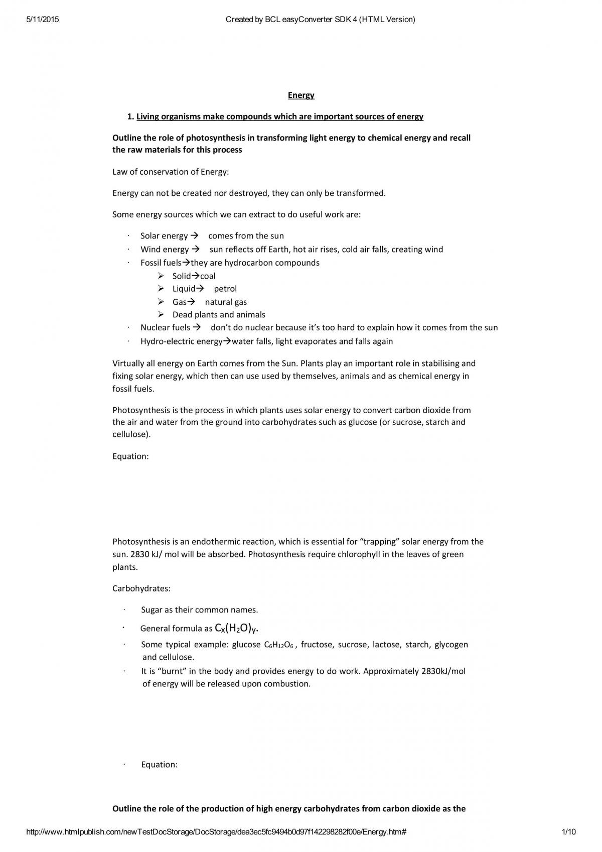 Energy notes - Page 1
