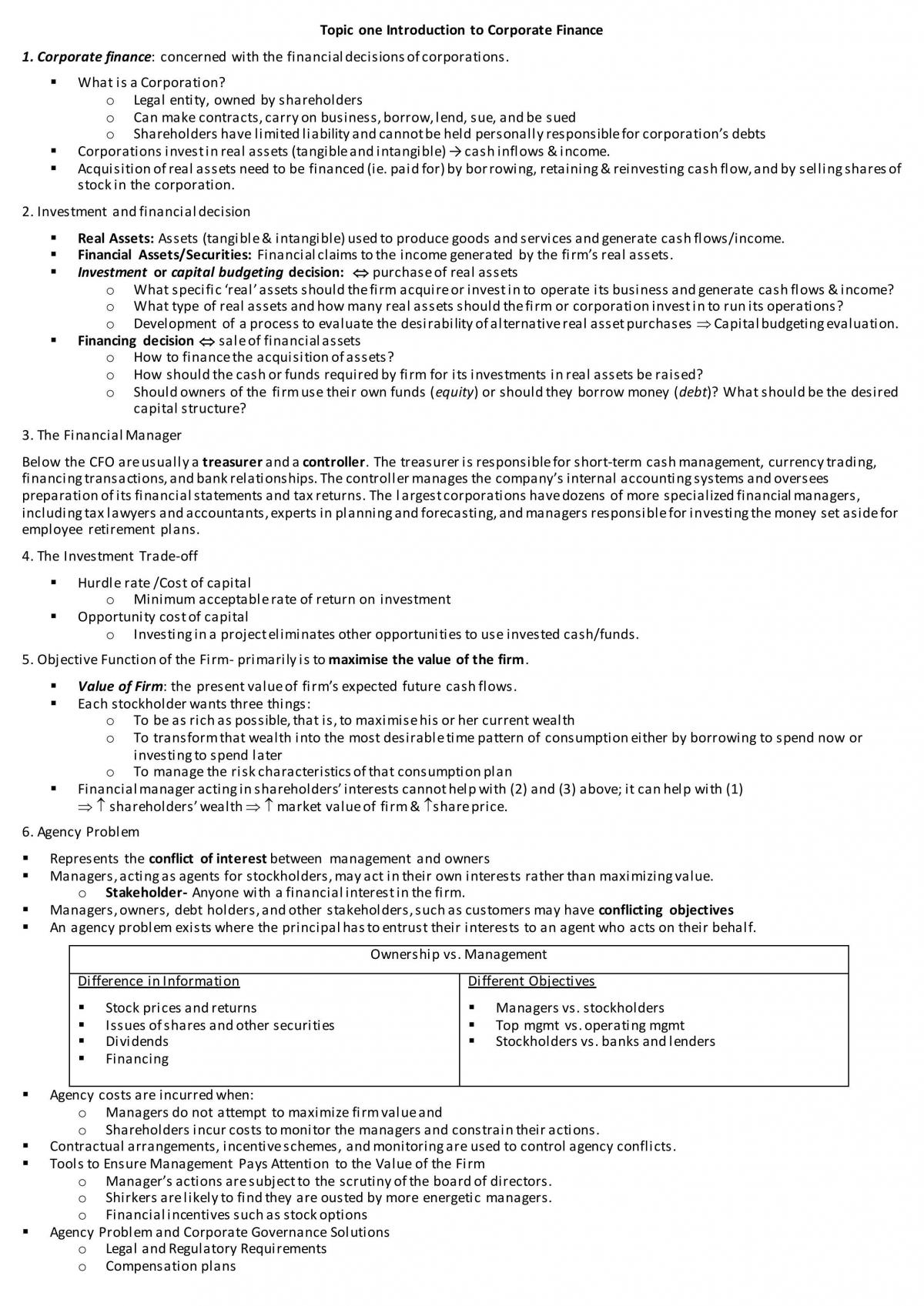 FINC2011 NOTES FOR MATHEMATICS QUESTIONS - Page 1