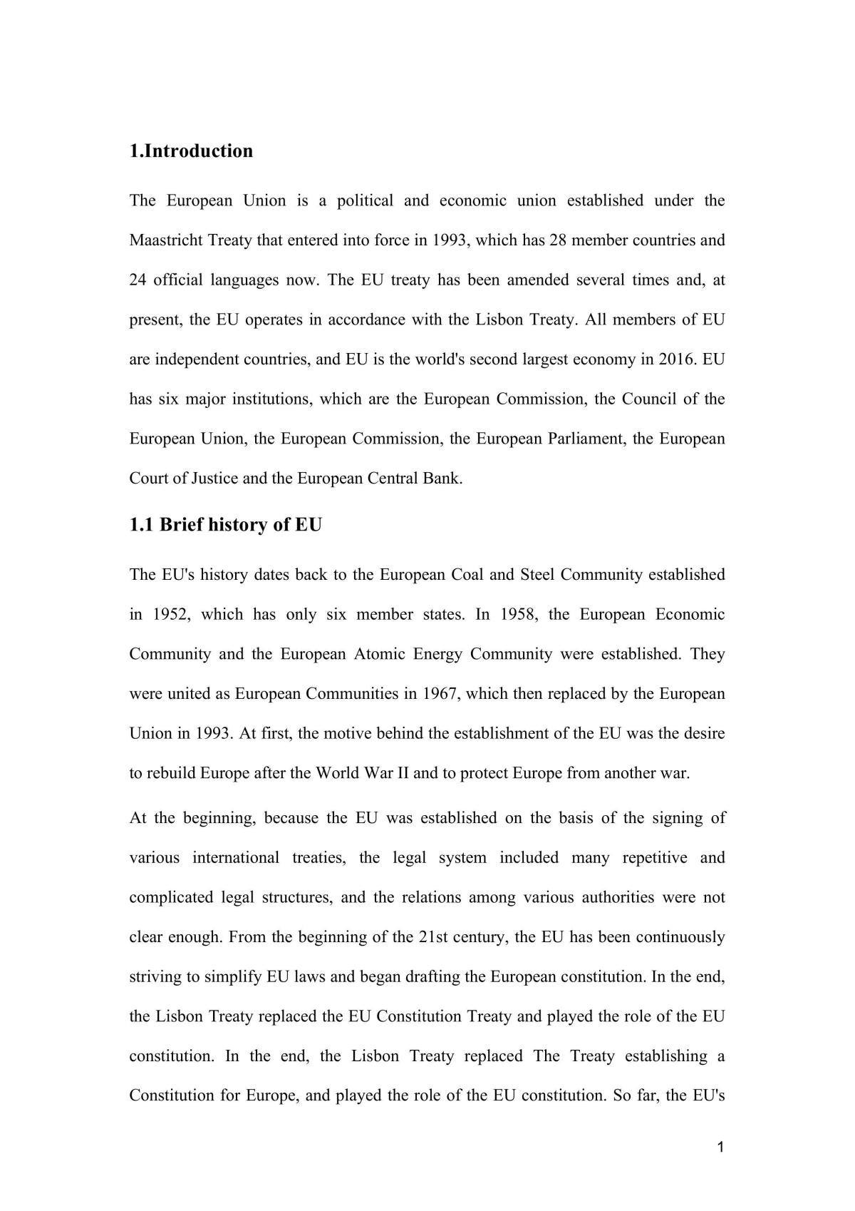 FIN3703 - Eurozone FM Report - Page 1