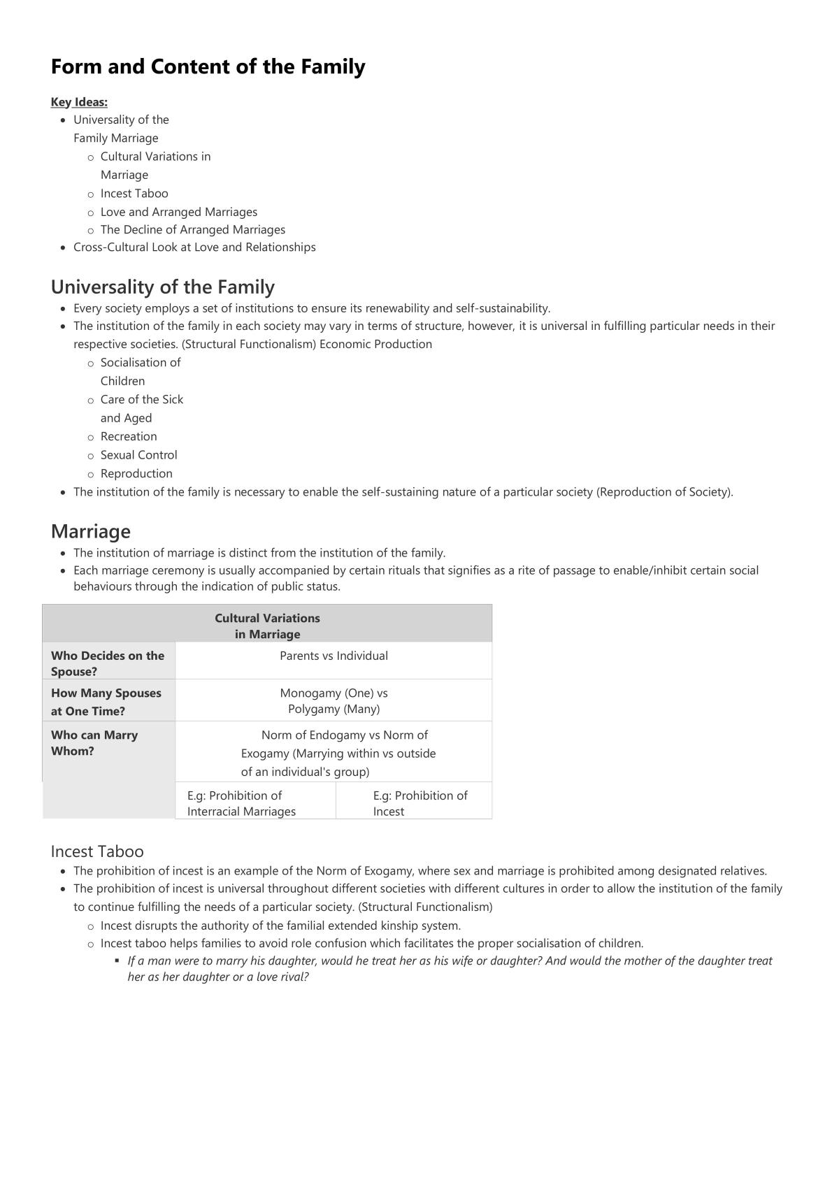 Lecture and Reading Notes for the Changing Family - Page 1