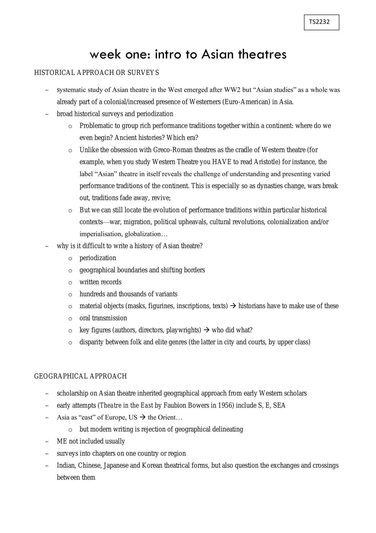 TS2232 Asian Theatres Notes - Page 1