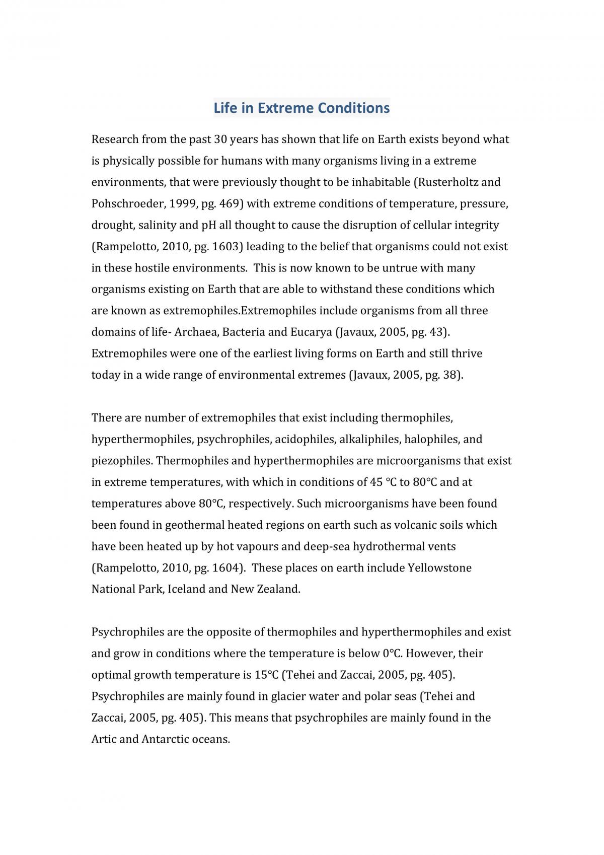 Life in Extreme Conditions - Page 1
