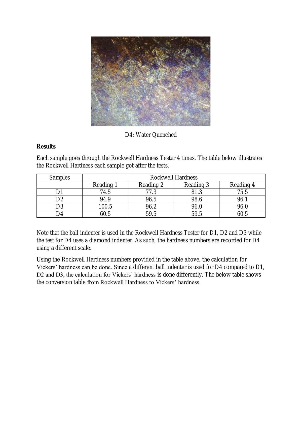 Cooling rate effects Report - Page 2