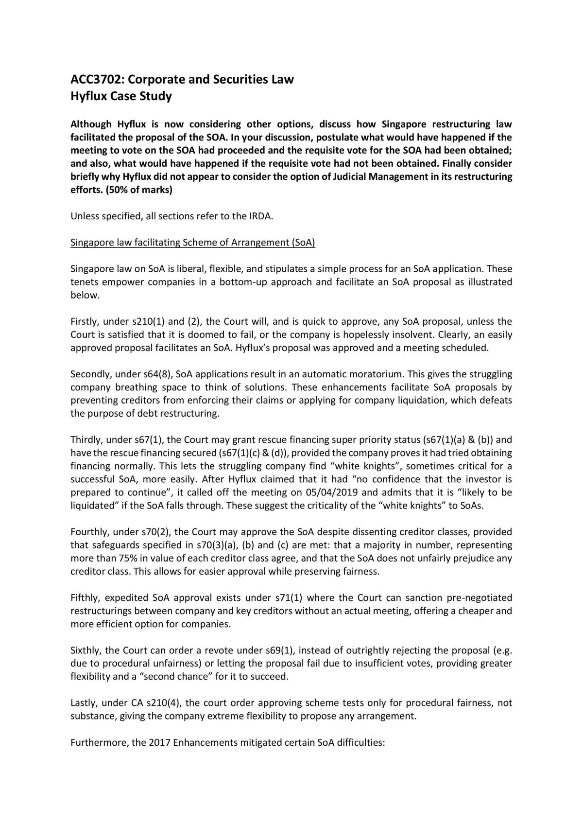 ACC3702 - Hyflux Case Study - Page 1
