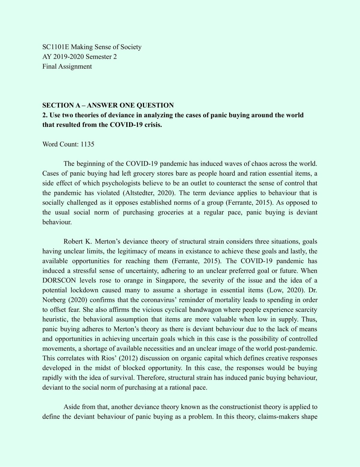 Final Assignment  - Page 1