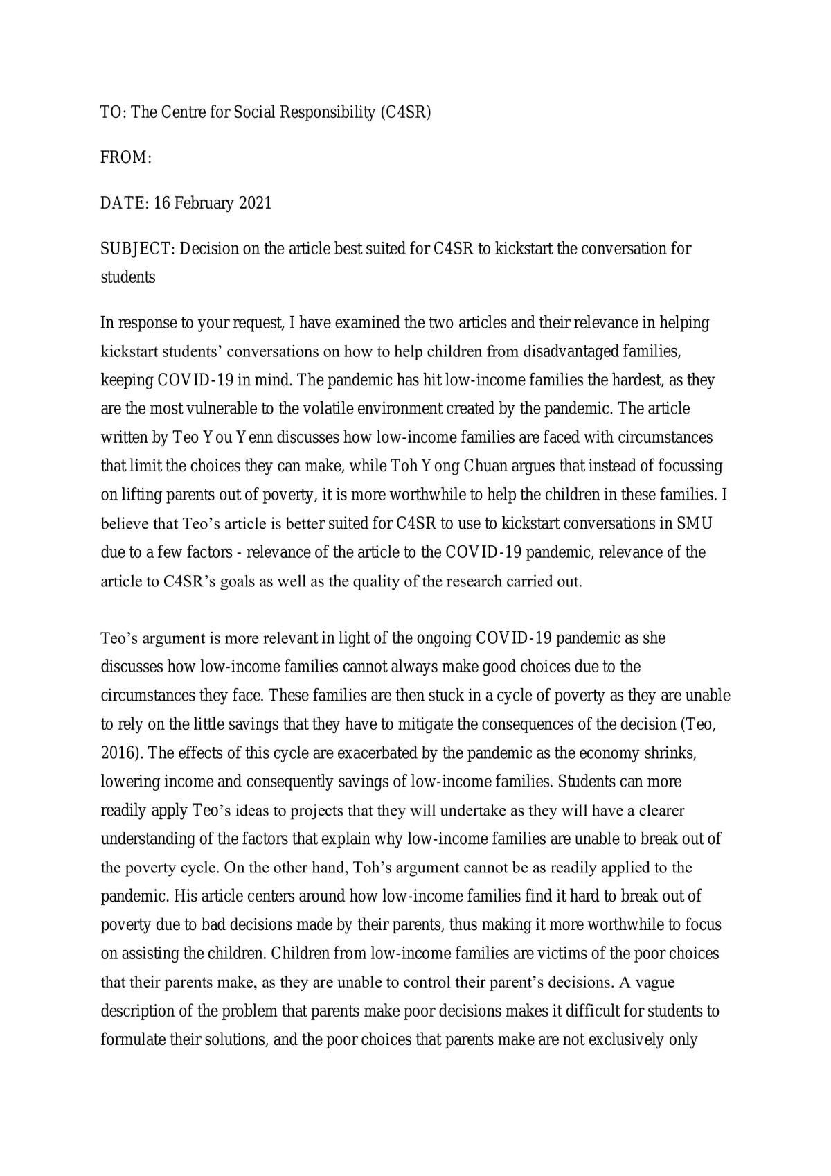 Writing Assignment 2 - Page 1