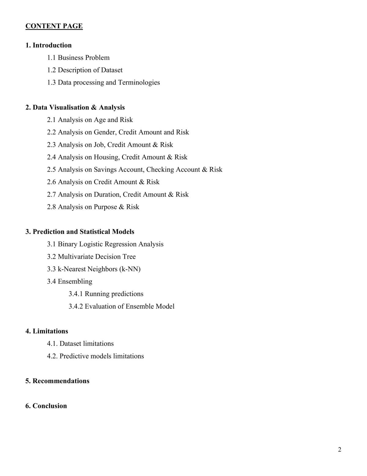 DAO2702 Credit Risk Report DAO2702 Programming For Business Analytics NUS Thinkswap