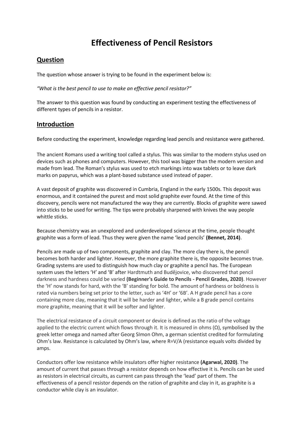 Effectiveness of Pencil Resistors - Page 1