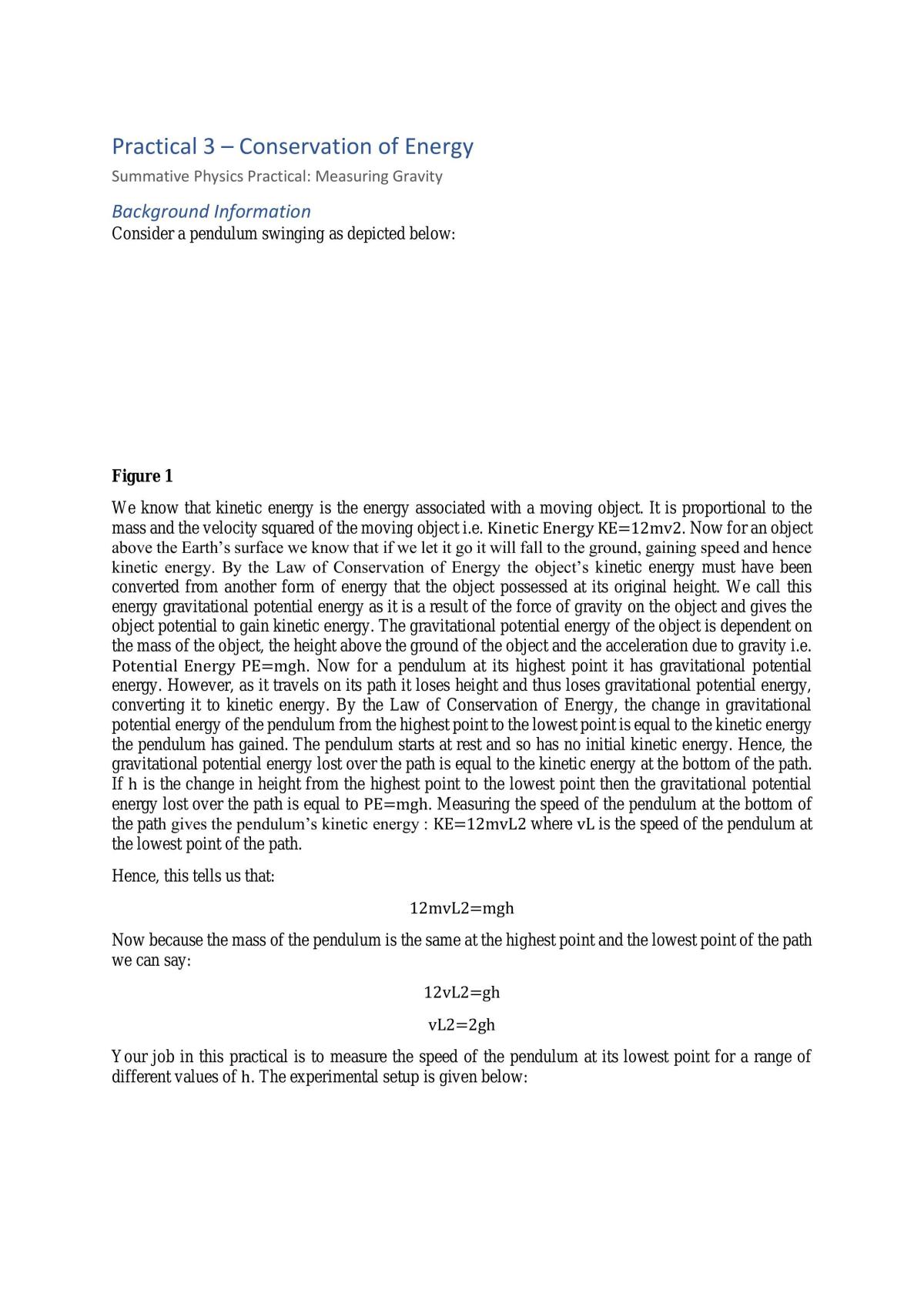 Conservation of Energy - Page 1