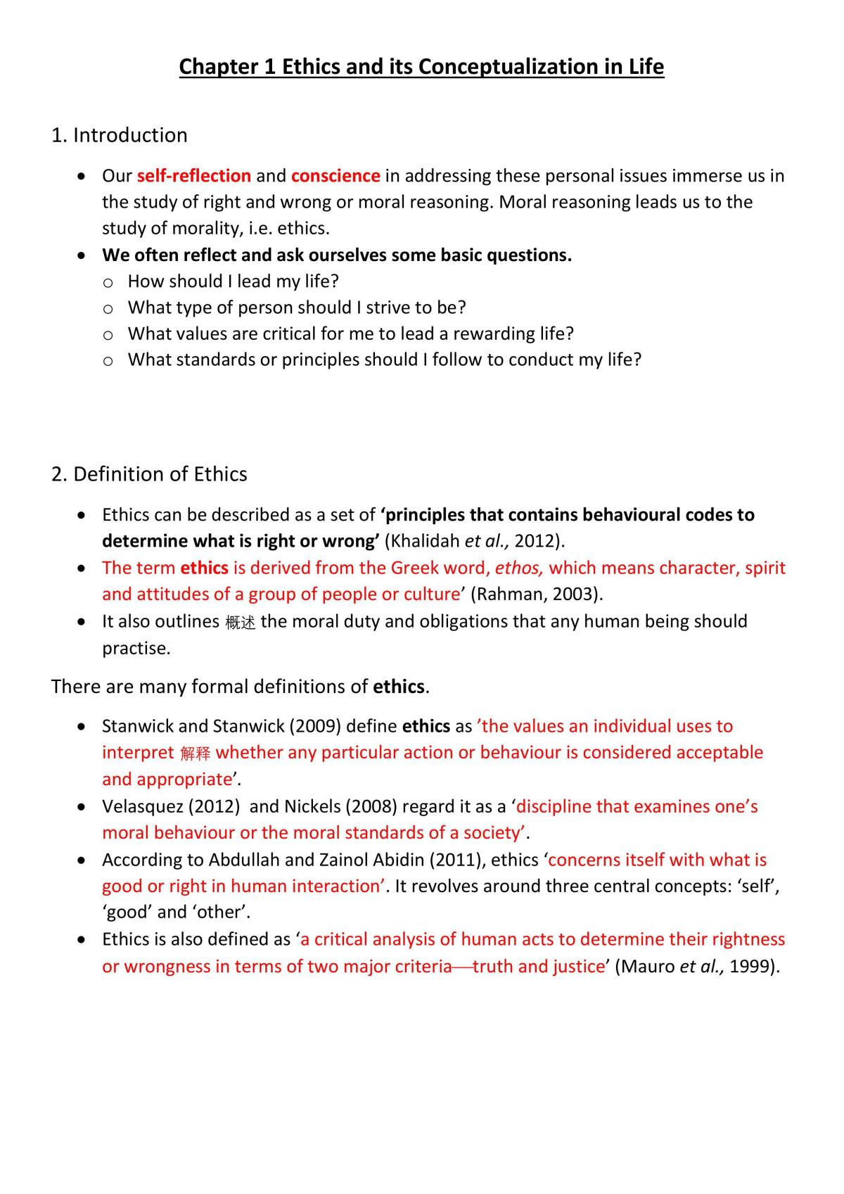 Business Ethics Notes - Page 1