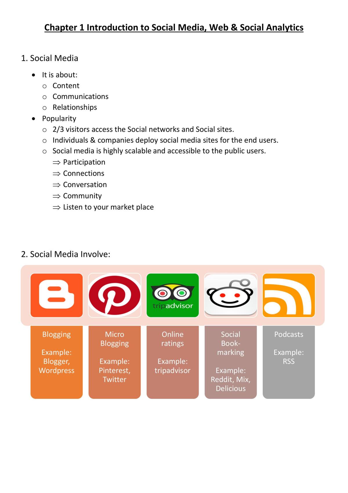 Social, web and mobile analytics notes - Page 1