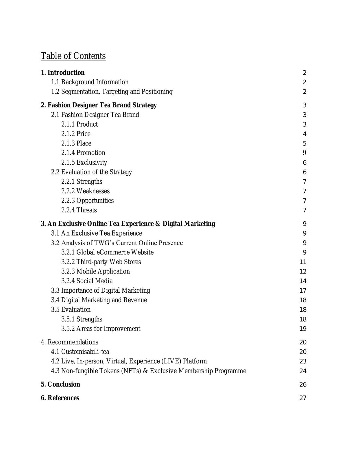MKT1705 Case Study Report TWG - Page 1