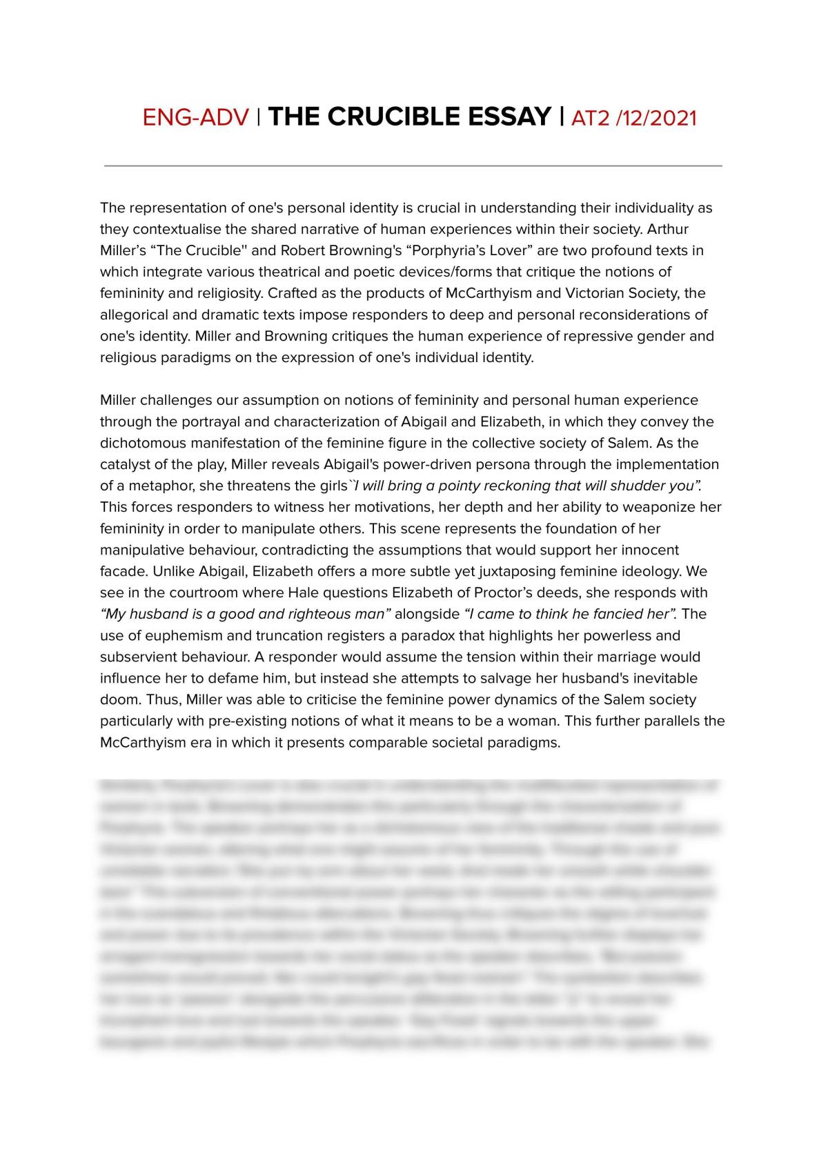 crucible essay pdf