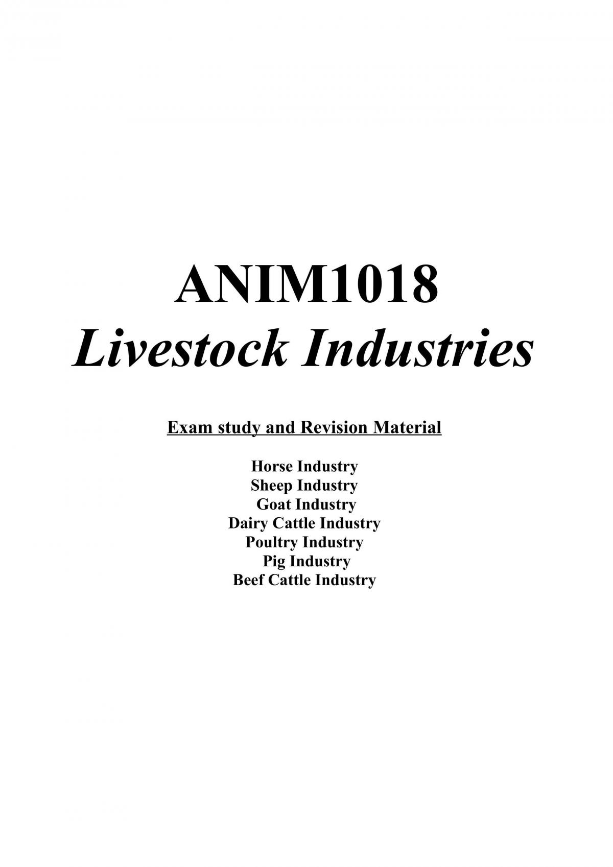 ANIM1018 Complete Subject Notes - Page 1