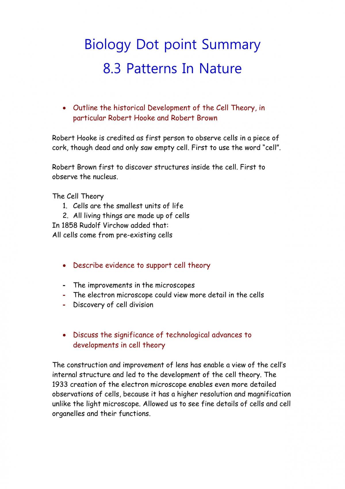 Biology Preliminary - Page 1