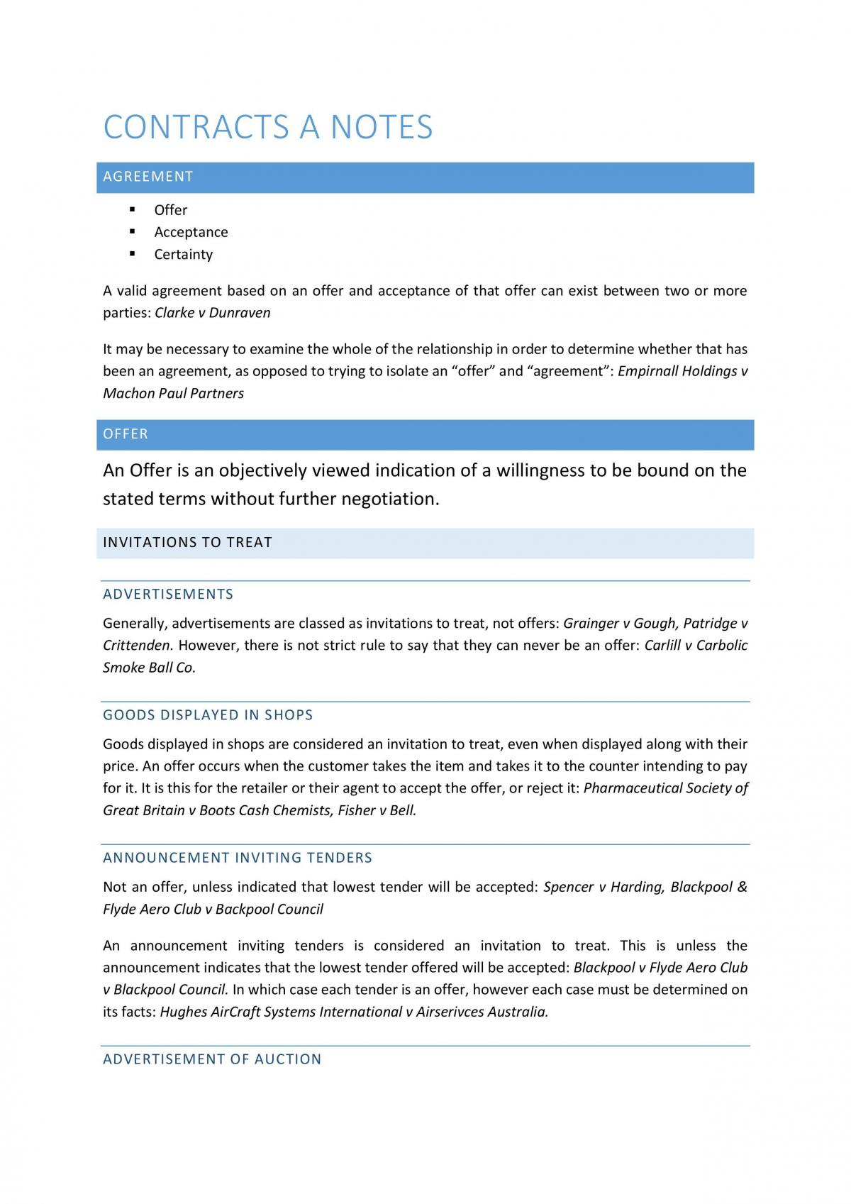 Exam Prep for Contracts A - Page 1