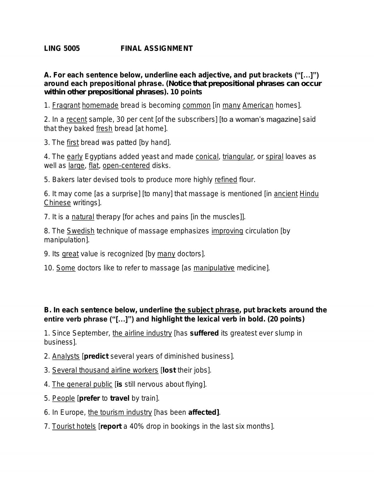 Final assignment - Page 1