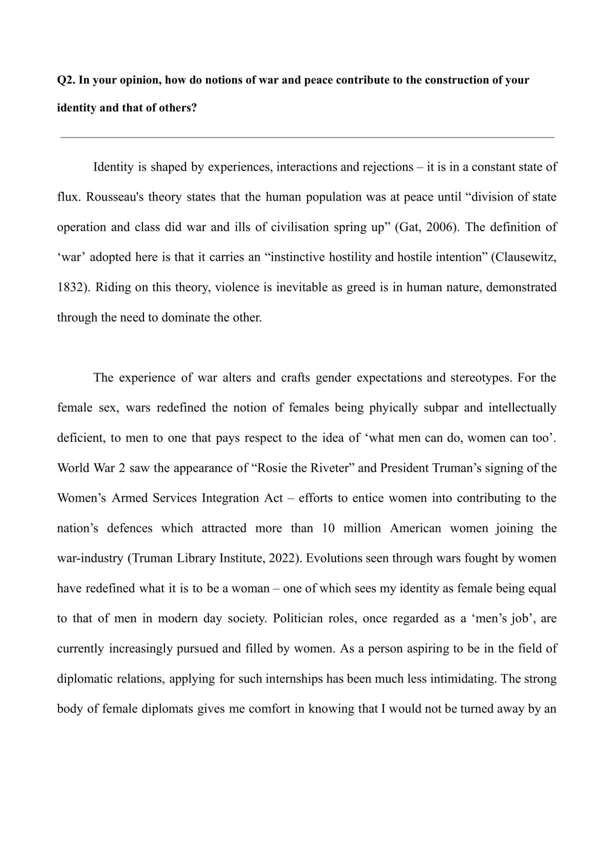 Big Questions – Mid-Term Essay - Page 1