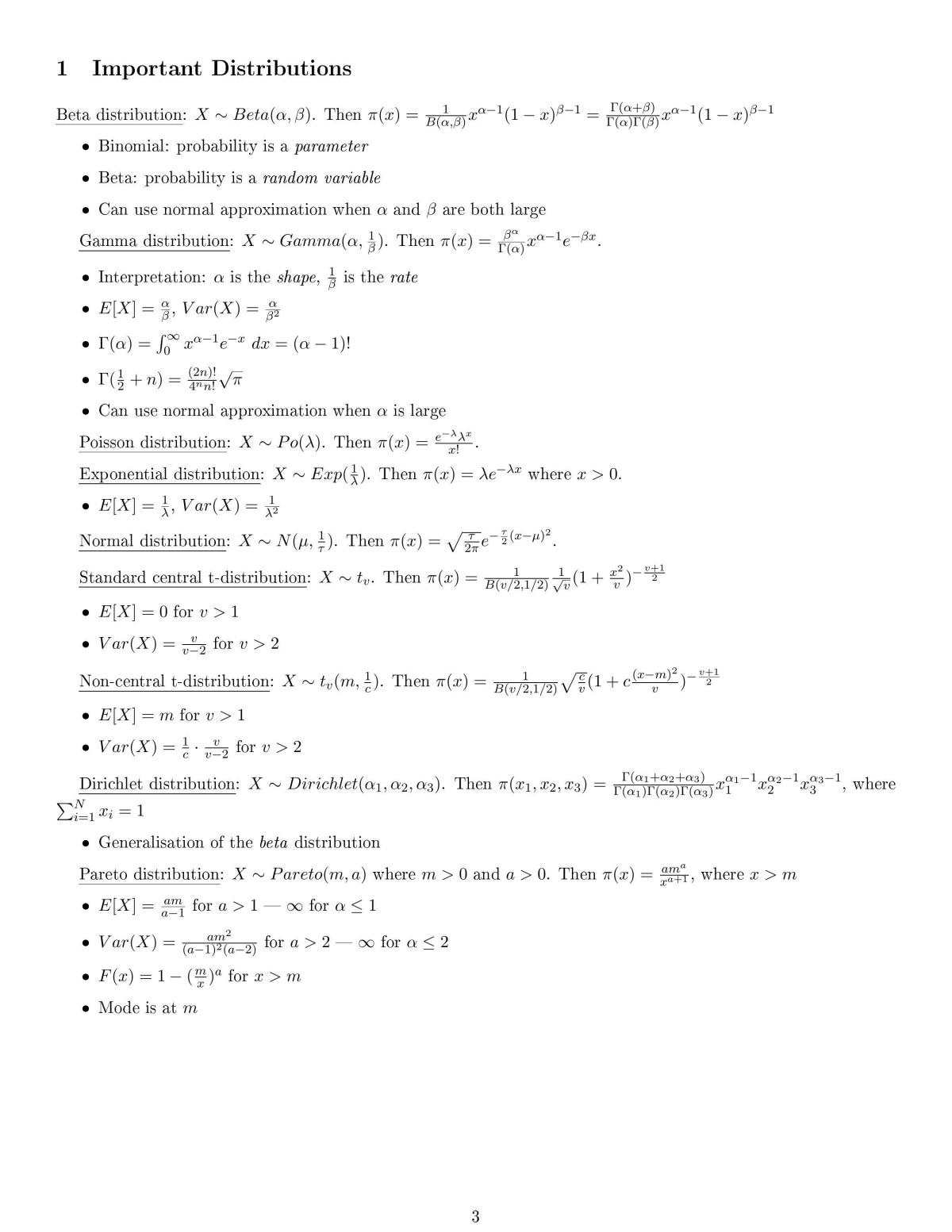 ST4234 Complete Study Notes - Page 1