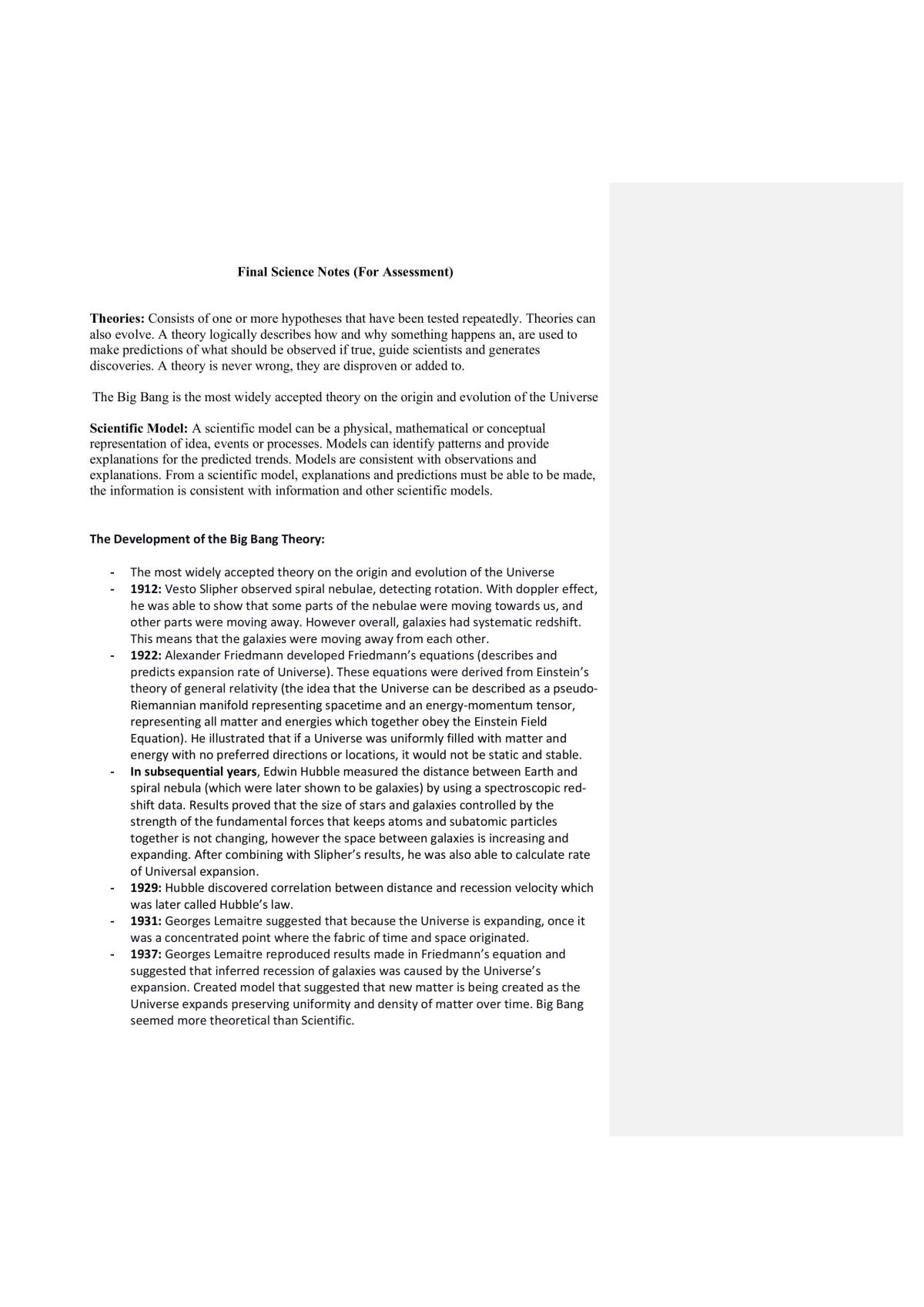 Final Notes of the Expansion of the Universe - Page 1