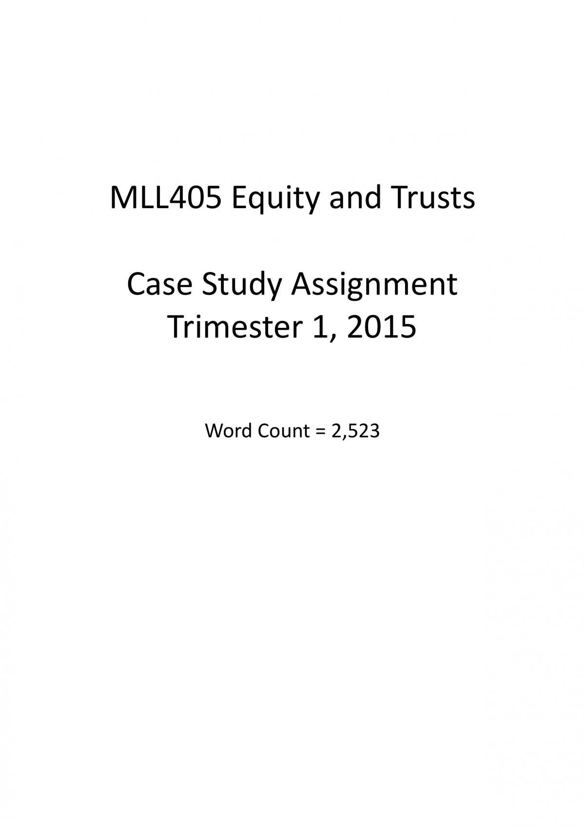 Equity Case Study Analysis - Page 1