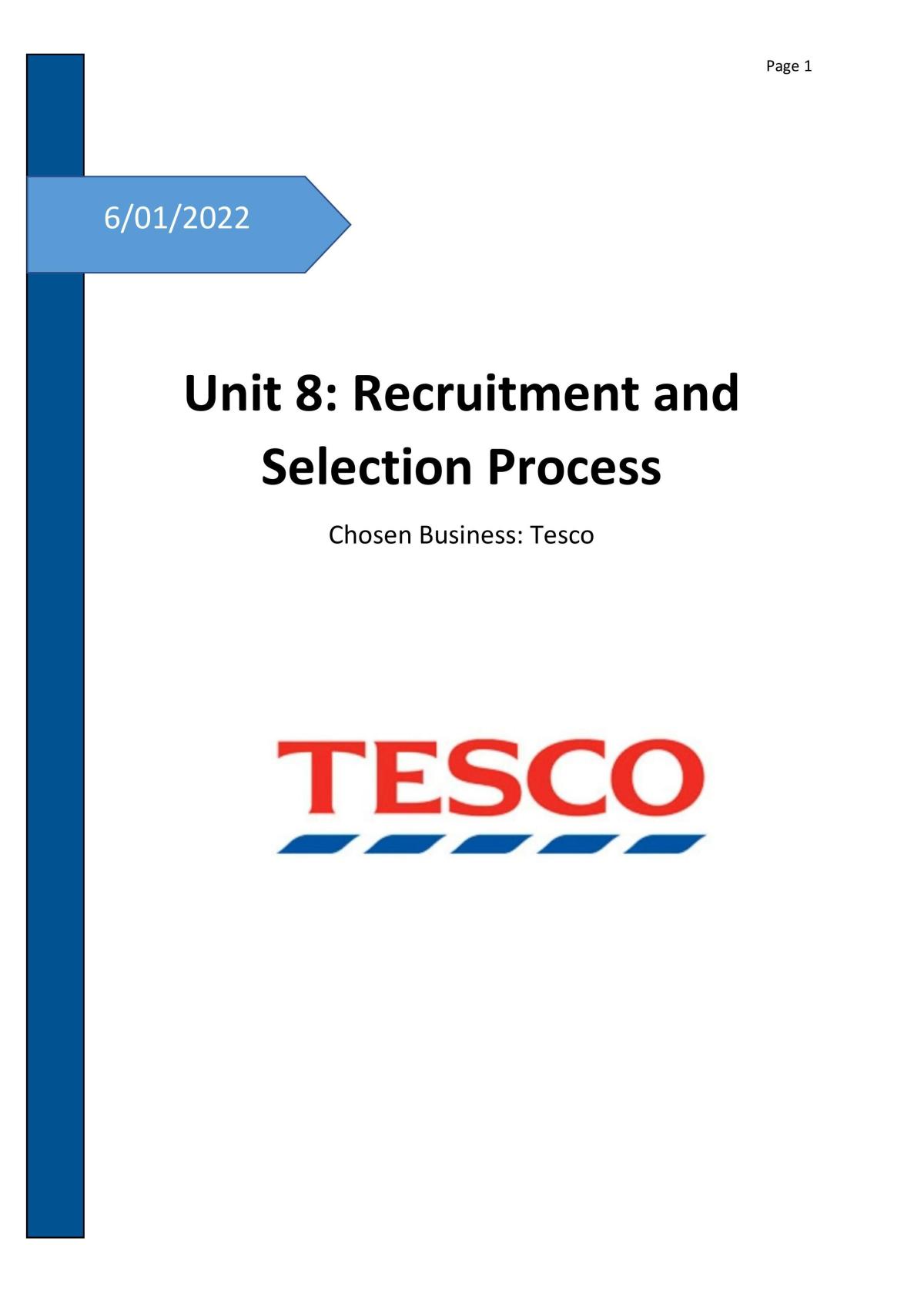 Recruitment Coursework - Page 1