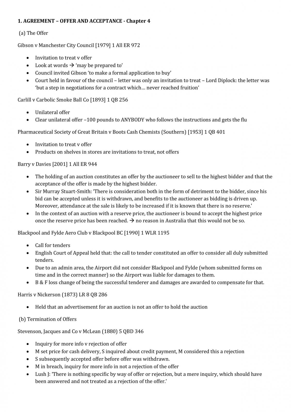 Contract Law Exam Notes - Page 1
