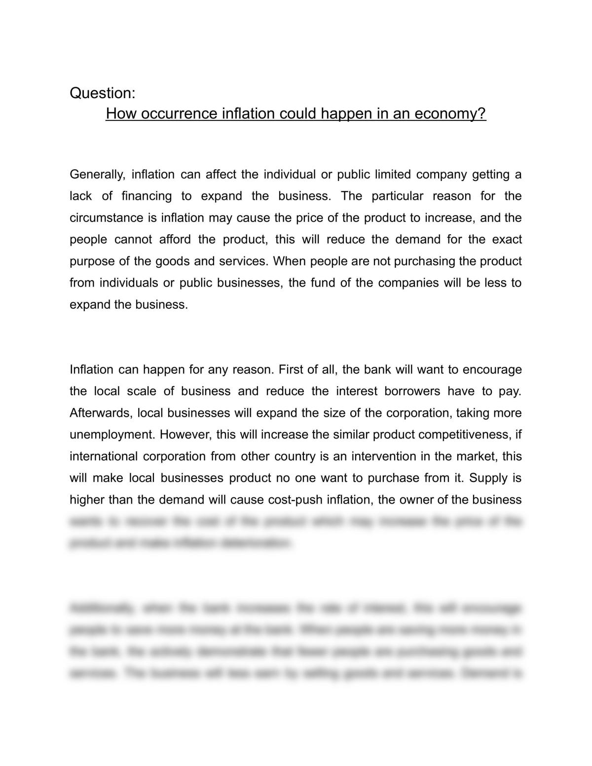 economy essay introduction