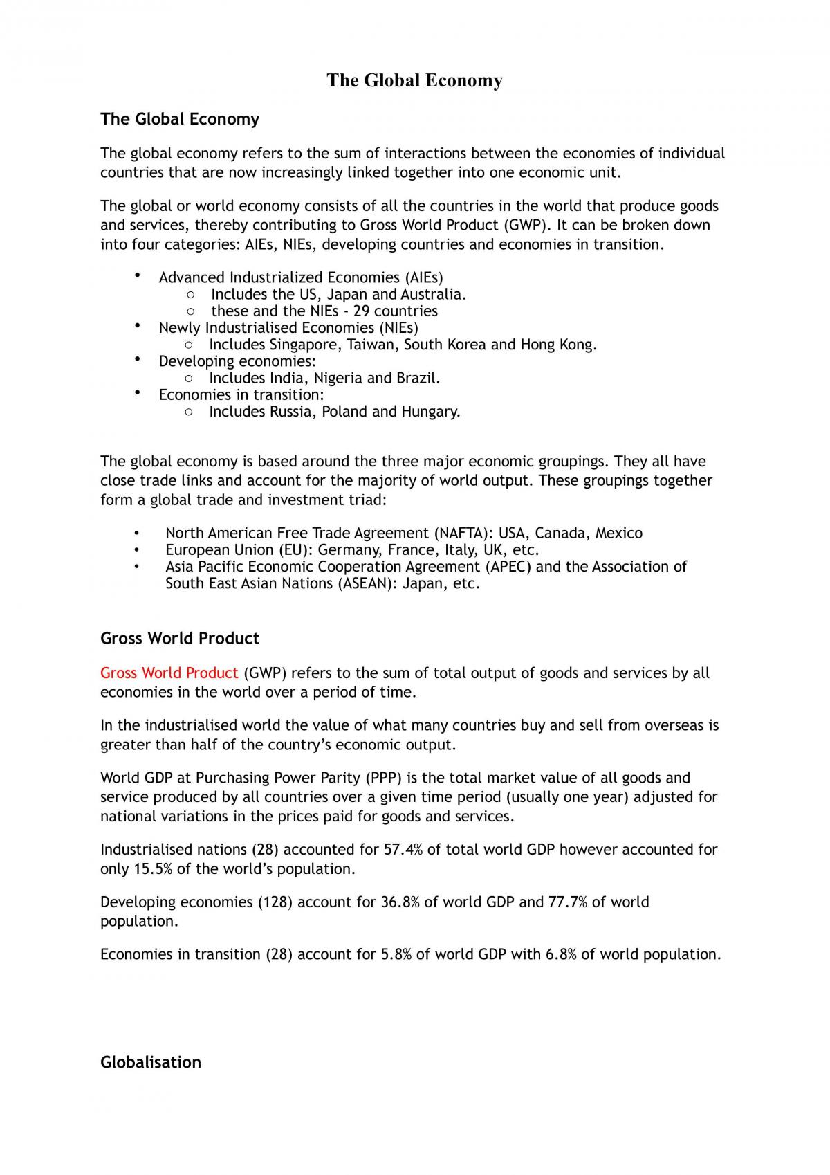 Complete Notes of HSC Topic 1 - Page 1