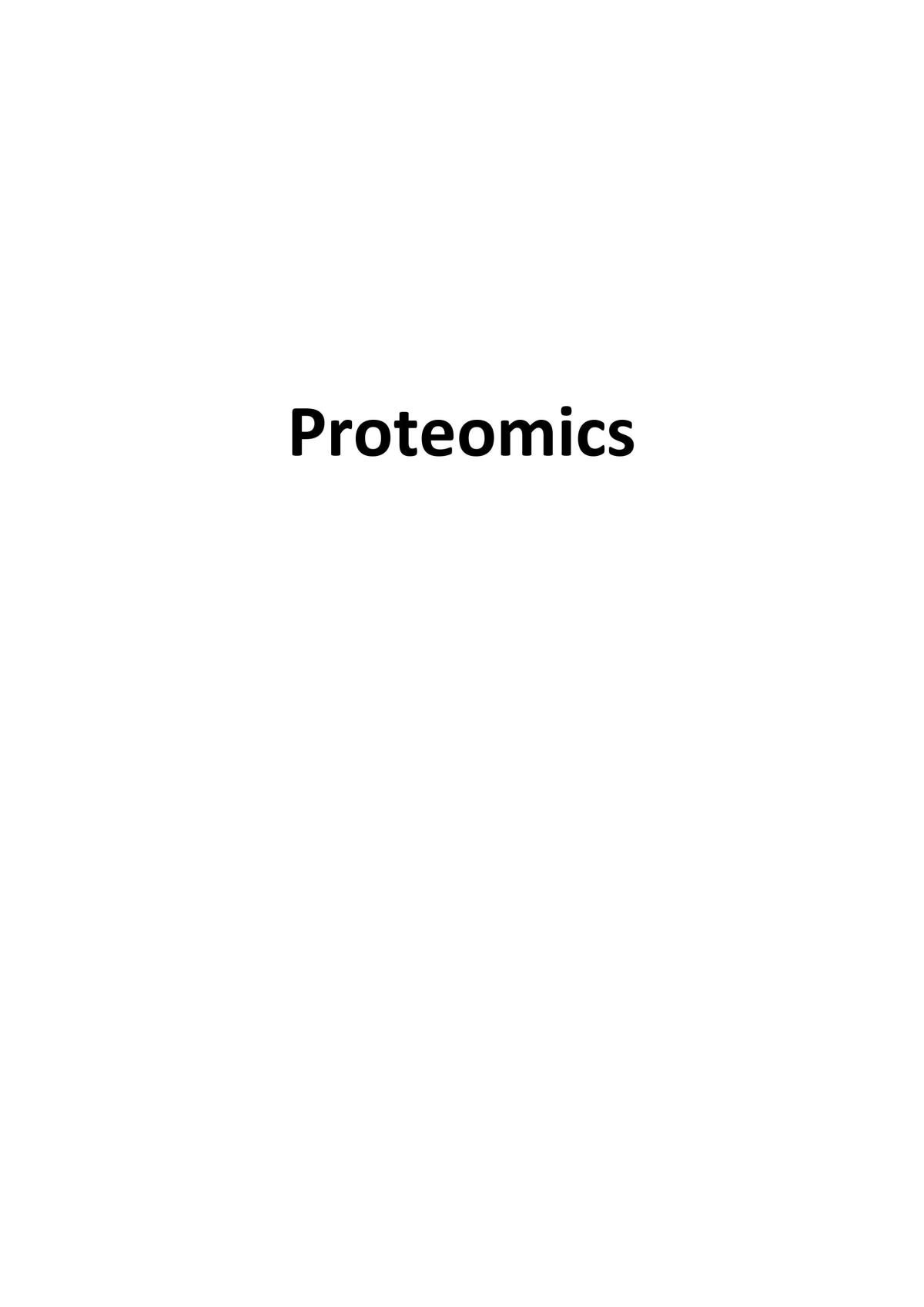 Proteomics  - Page 1